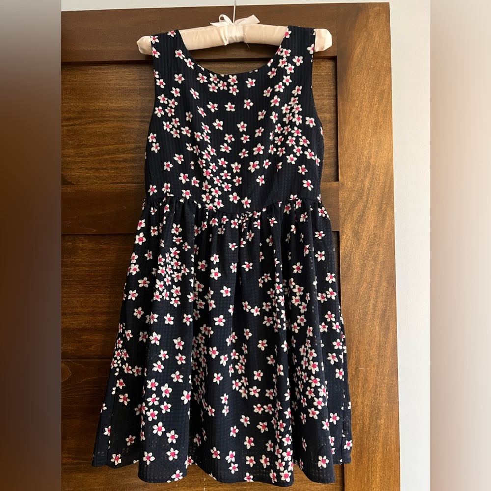 Cherry blossoms print mini dress